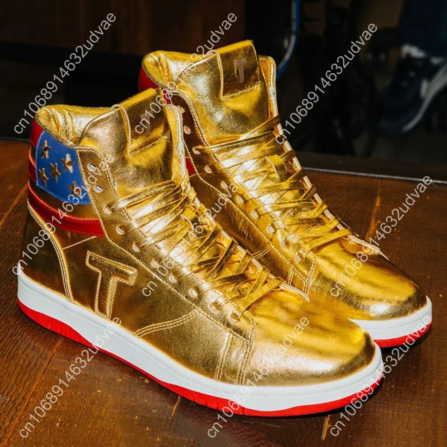 Gold Shoes Top Quality Big Size 47 48 Mens 2024 MAGA Golden