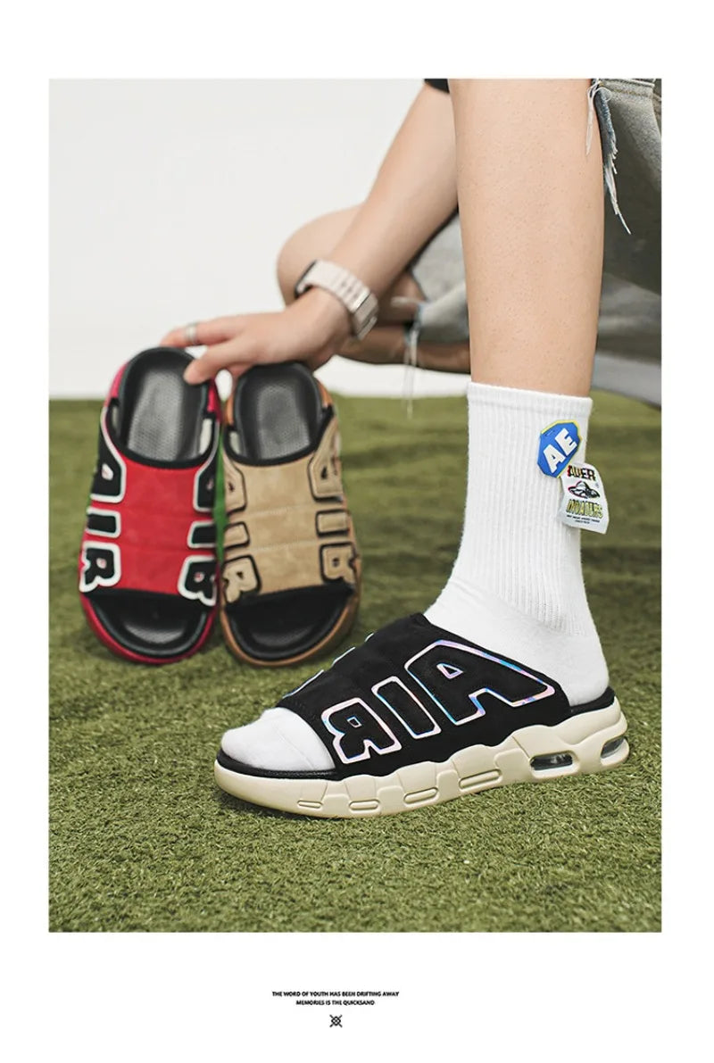 Men Slippers Man Air Cushion Designer Slippers Men's Flip Flops