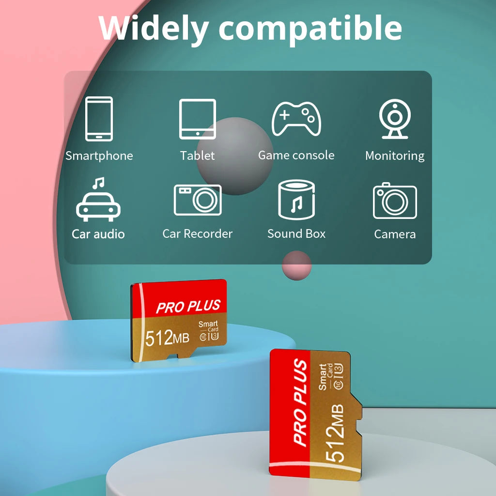 3PCS Memory Card 512MB 256MB 128MB 64MB With Adapter High Speed