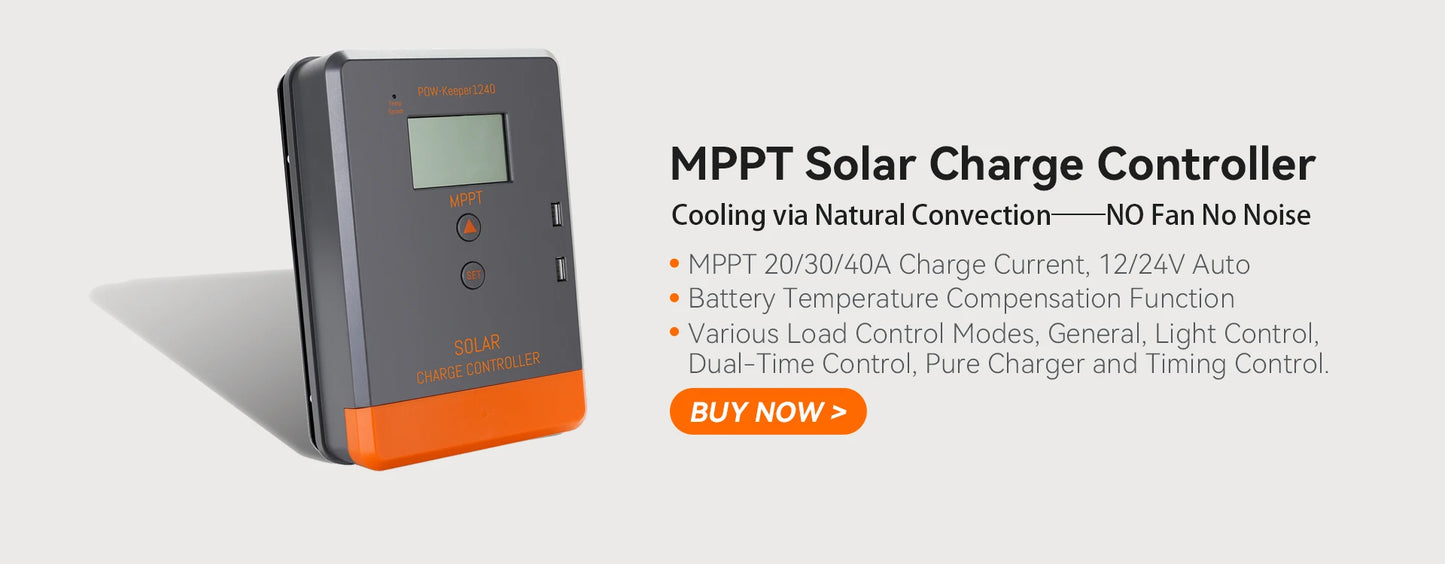 Powmr MPPT Solar Charge Controller 60A 12V 24V 36V 48V Solar Regulator