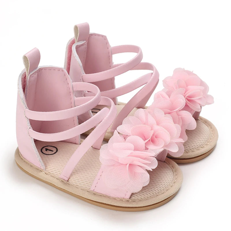 Summer Cool Baby Girl Sandals Fashion Newborn Sandal Idyllic Flower Soft Anti-slip