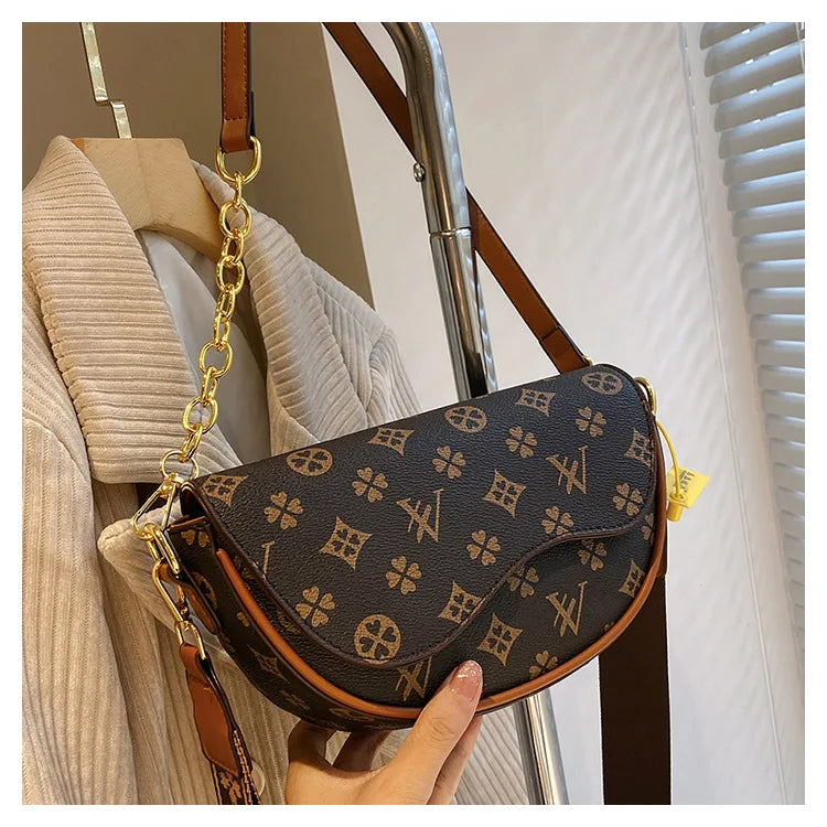 Fashion Women'S Saddle Bag Elegant Ladies Top Handbag Large Capacity