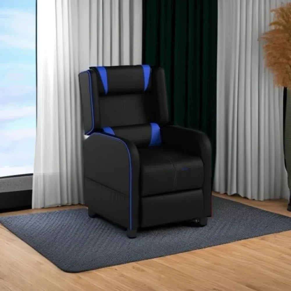 Gaming Recliner Chair Racing Style Single PU Leather Sofa Modern Living Room Recliner