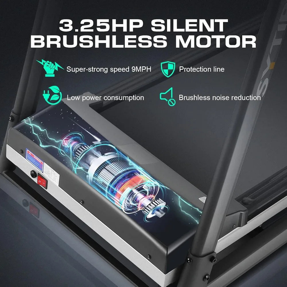 Treadmills with TV Screen and WiFi, Smart Folding Treadmill Machine, 3D Virtual Sports Scene
