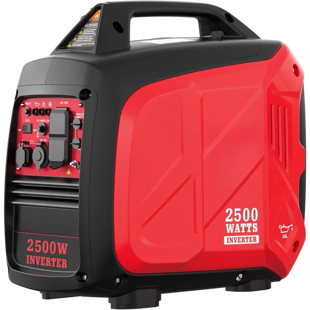 2500-Watt Gas Powered Portable Inverter Generator, Super Quiet for Camping