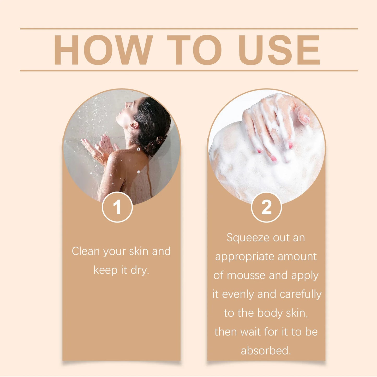 Summer Self-tanning Mousse Helps Natural Tan Wheat-colored Bronze Skin Dark