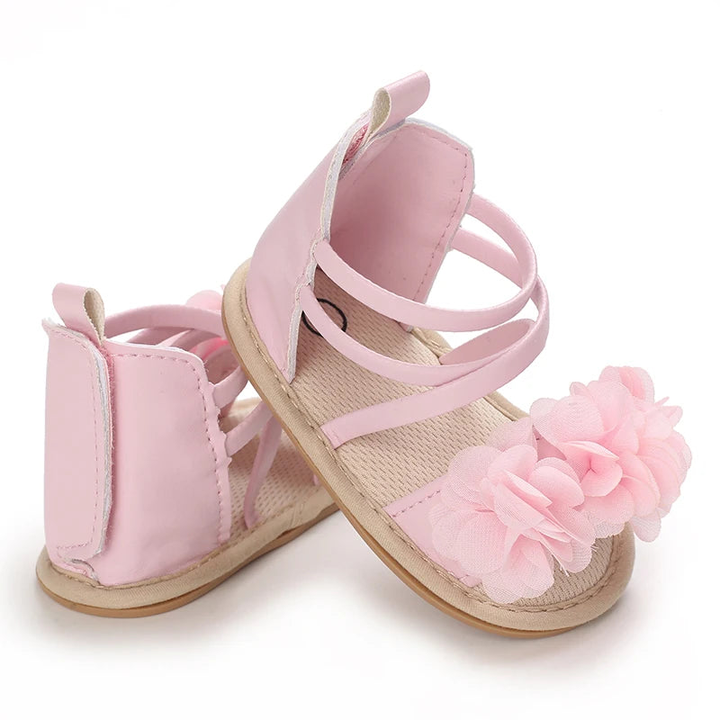 Summer Cool Baby Girl Sandals Fashion Newborn Sandal Idyllic Flower Soft Anti-slip