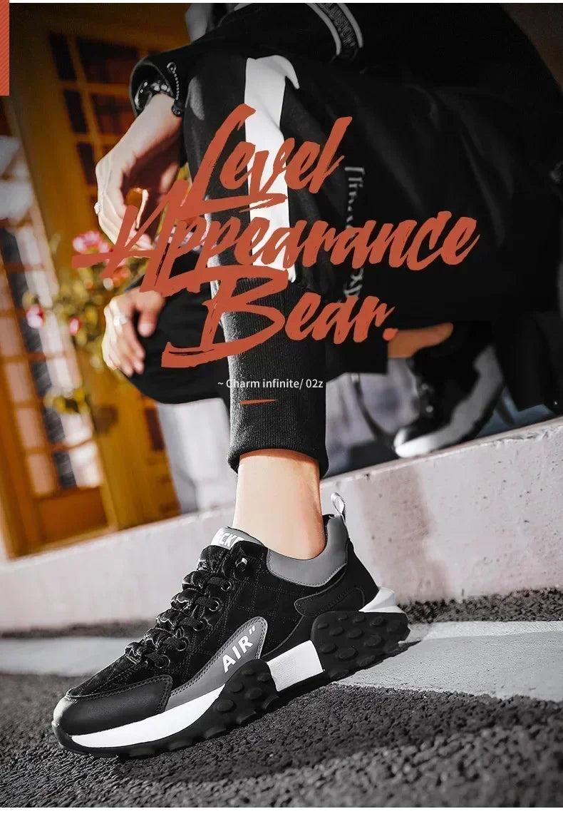 Stylish Men's Vulcanize Shoes for Leisure and Running Casual Sneakers