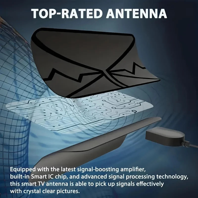1pc TV antenna, portable HD antenna, digital antenna, indoor antenna, support 4K,