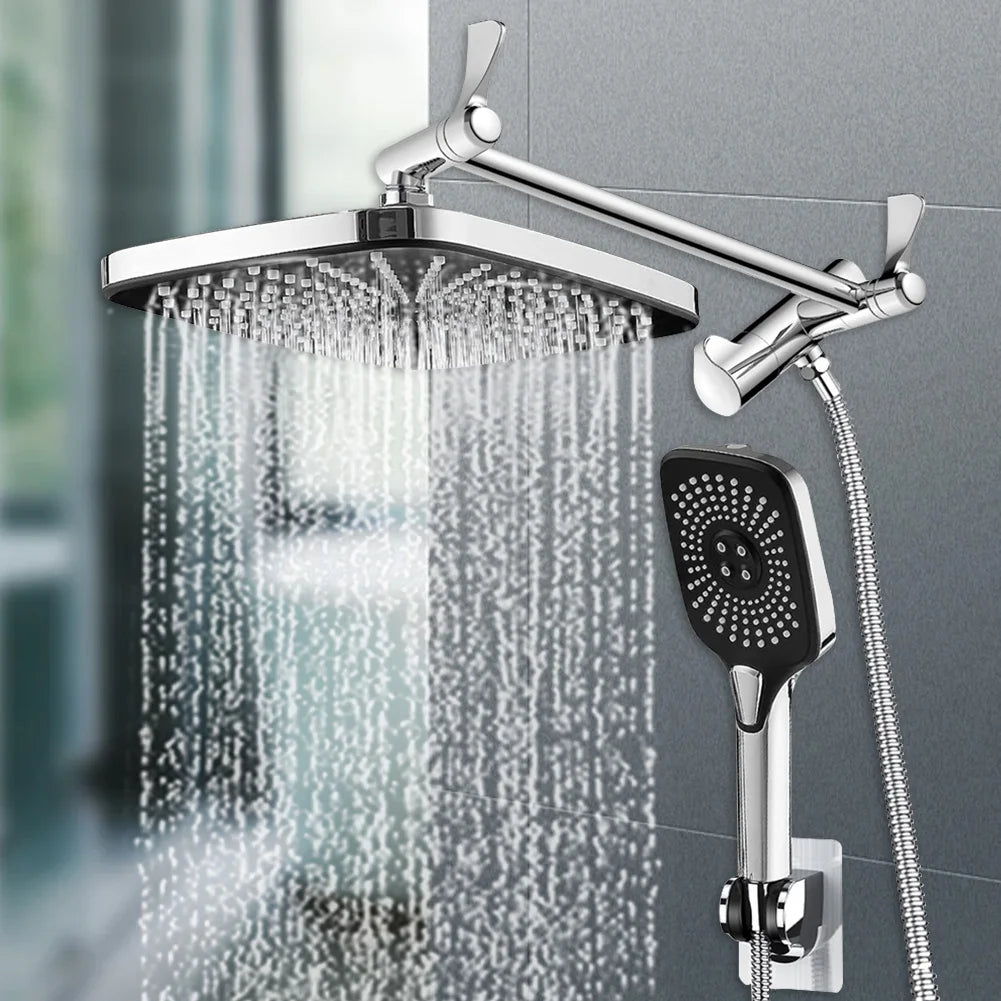 Shower Head Combo with Extension Arm Bathroom Shower Faucet Set Handheld