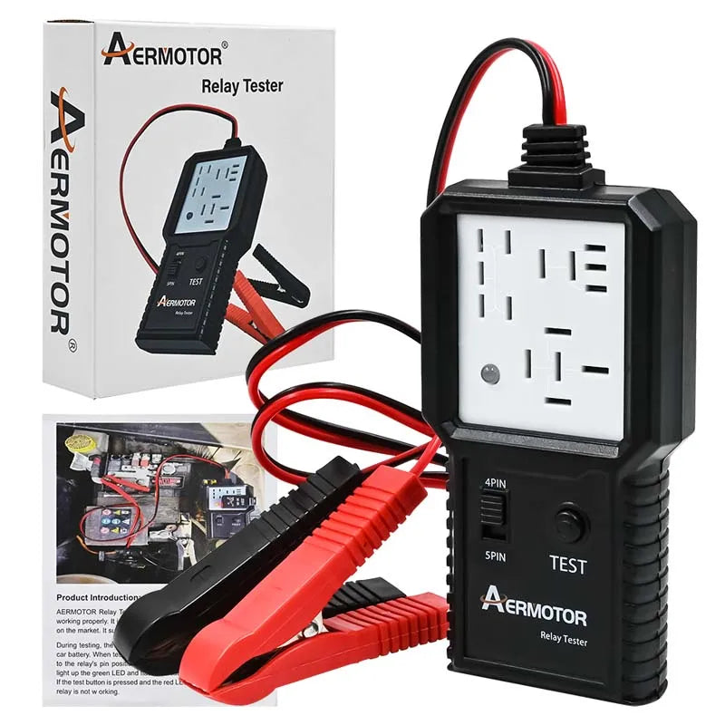 Aermotor 12-24V Car Relay Tester Electronic Automotive Relay Detector Auto Battery