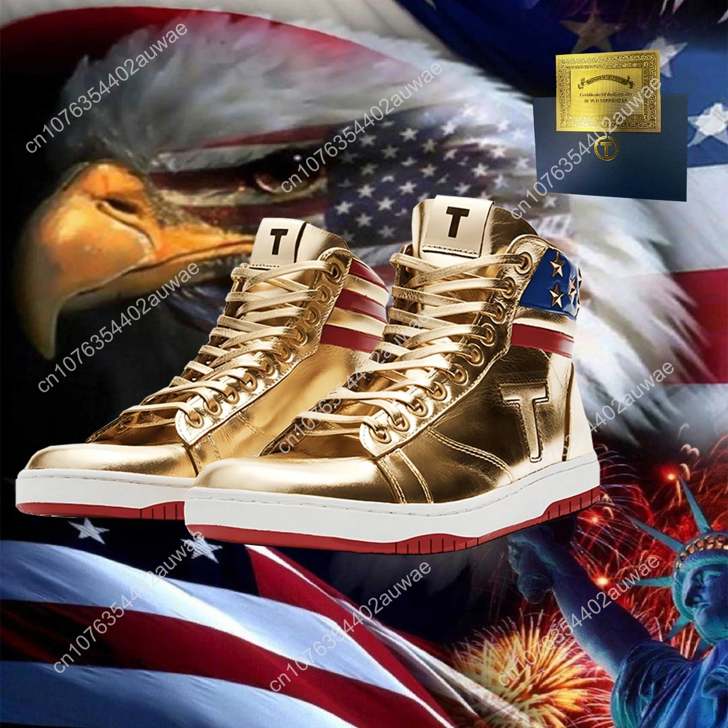 Gold Shoes Top Quality Big Size 47 48 Mens 2024 MAGA Golden
