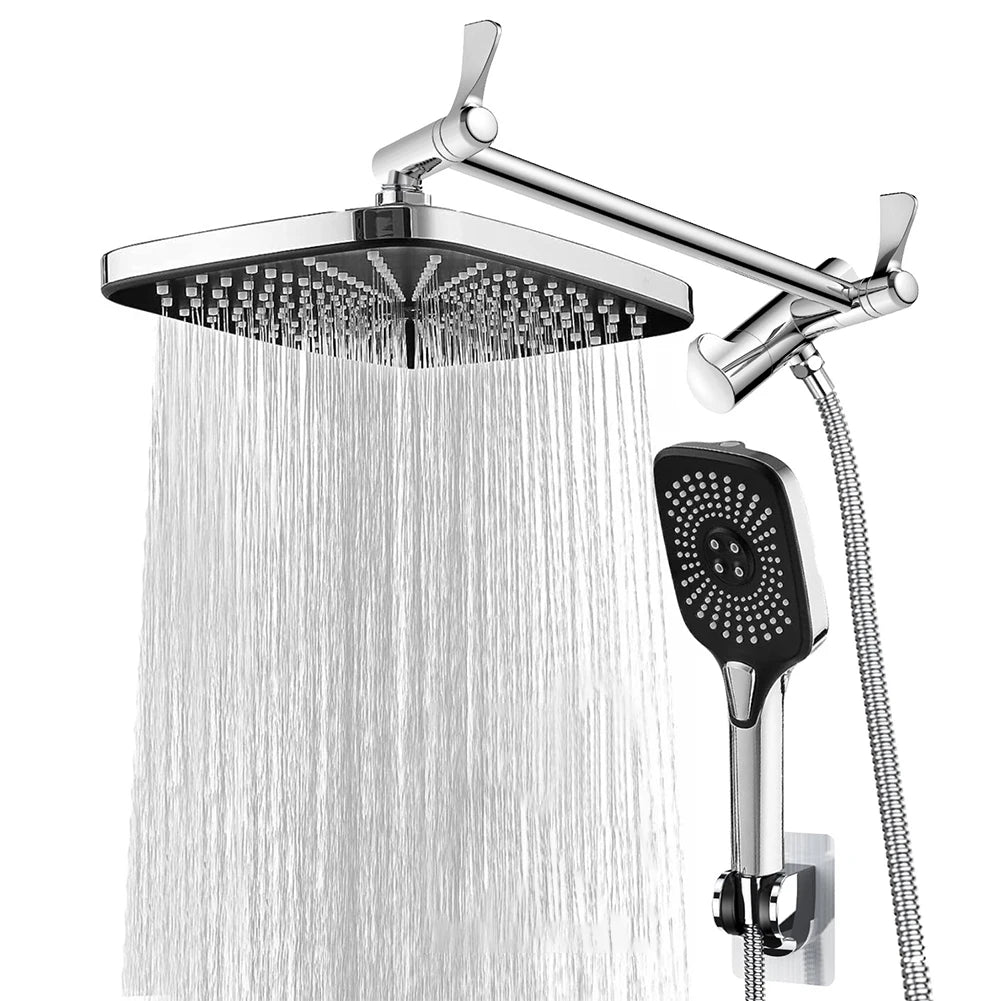 Shower Head Combo with Extension Arm Bathroom Shower Faucet Set Handheld