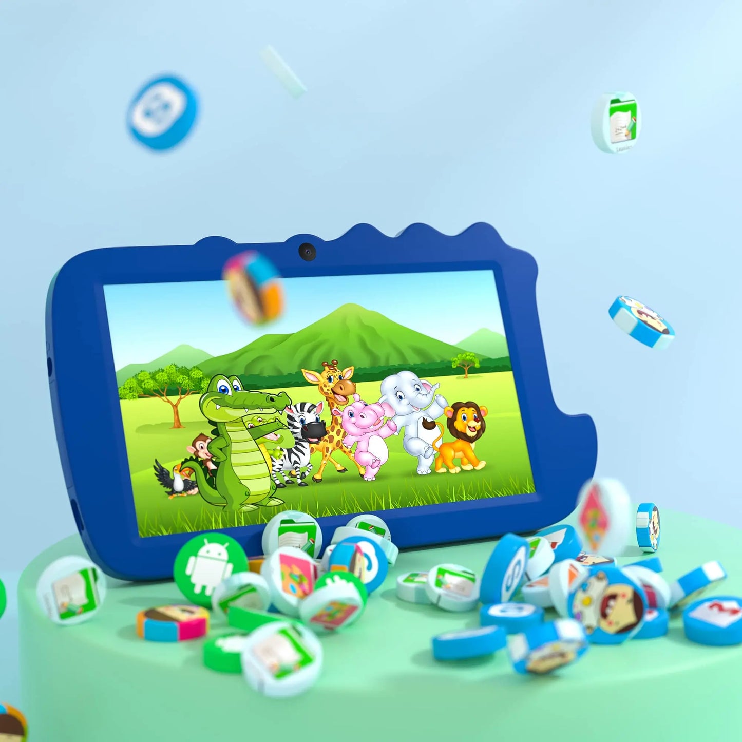 QPS Best Gift 7 inch Kids Tablet Children Pre-Installed Educational APP Android Tablet Pc for Boys Girls