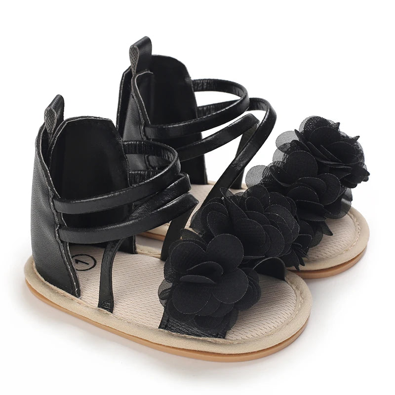 Summer Cool Baby Girl Sandals Fashion Newborn Sandal Idyllic Flower Soft Anti-slip