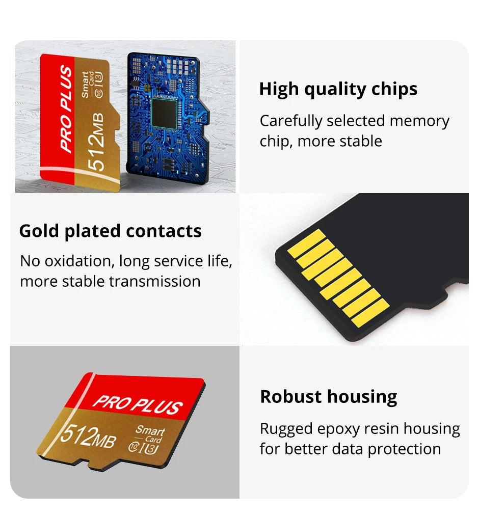 3PCS Memory Card 512MB 256MB 128MB 64MB With Adapter High Speed