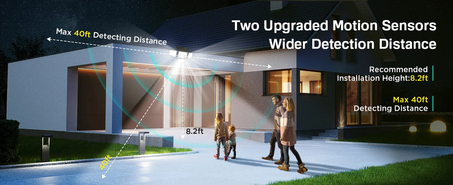 Solar Outdoor Lights - 3000LM 188 LED Motion Sensor Lights Solar