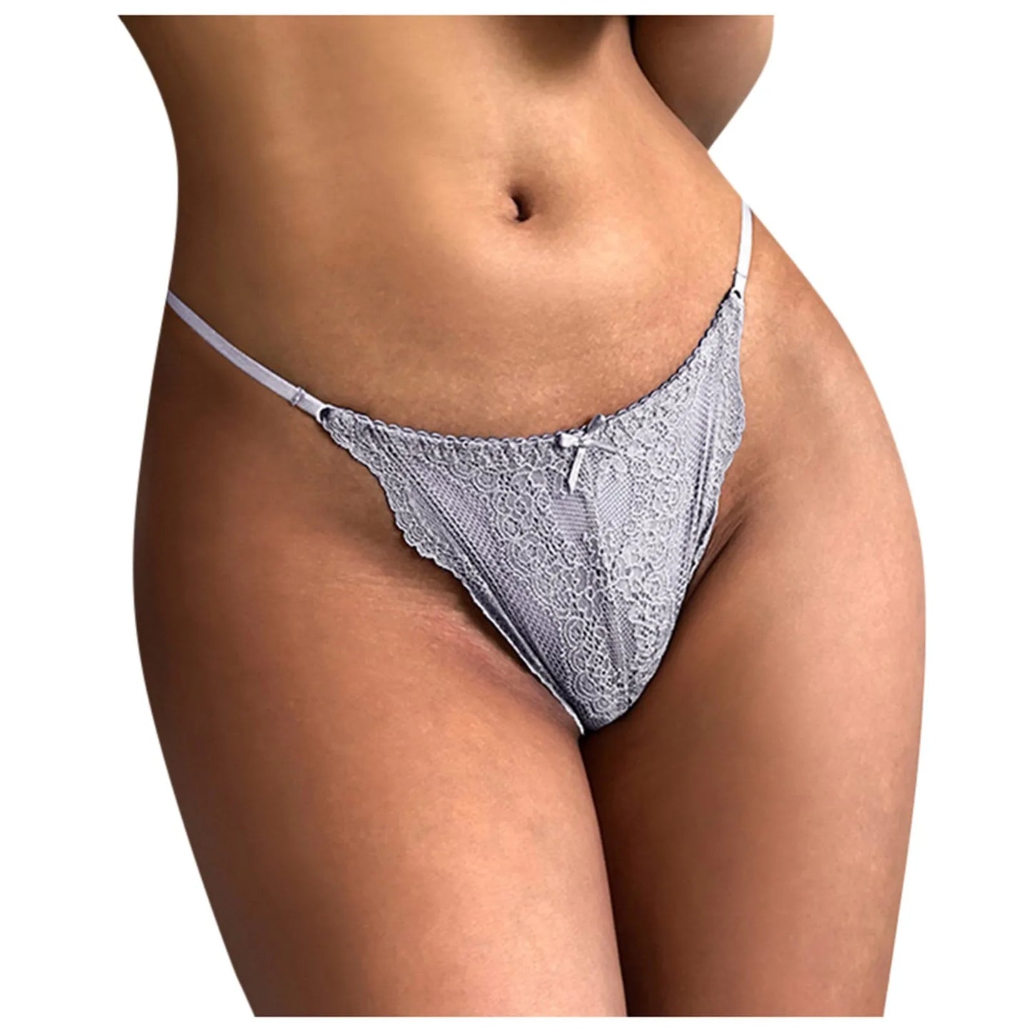 New Ruffles Lace Panties Women Sexy T Back Perspective Seamless Underwear