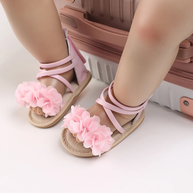 Summer Cool Baby Girl Sandals Fashion Newborn Sandal Idyllic Flower Soft Anti-slip