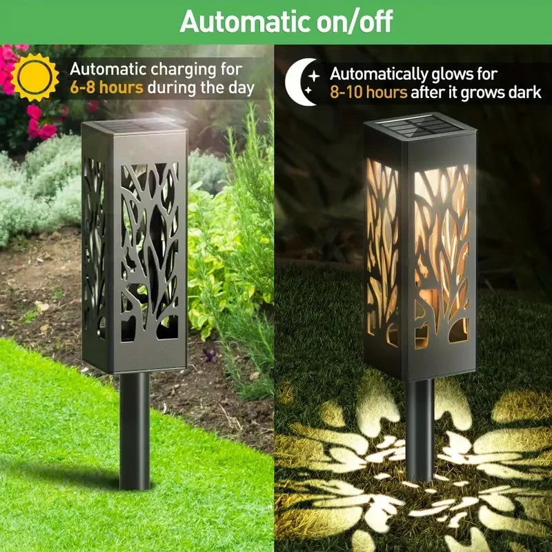 8 PACK Outdoor Upgraded Bright Solar Pathway Lights Bigger Size Decorative