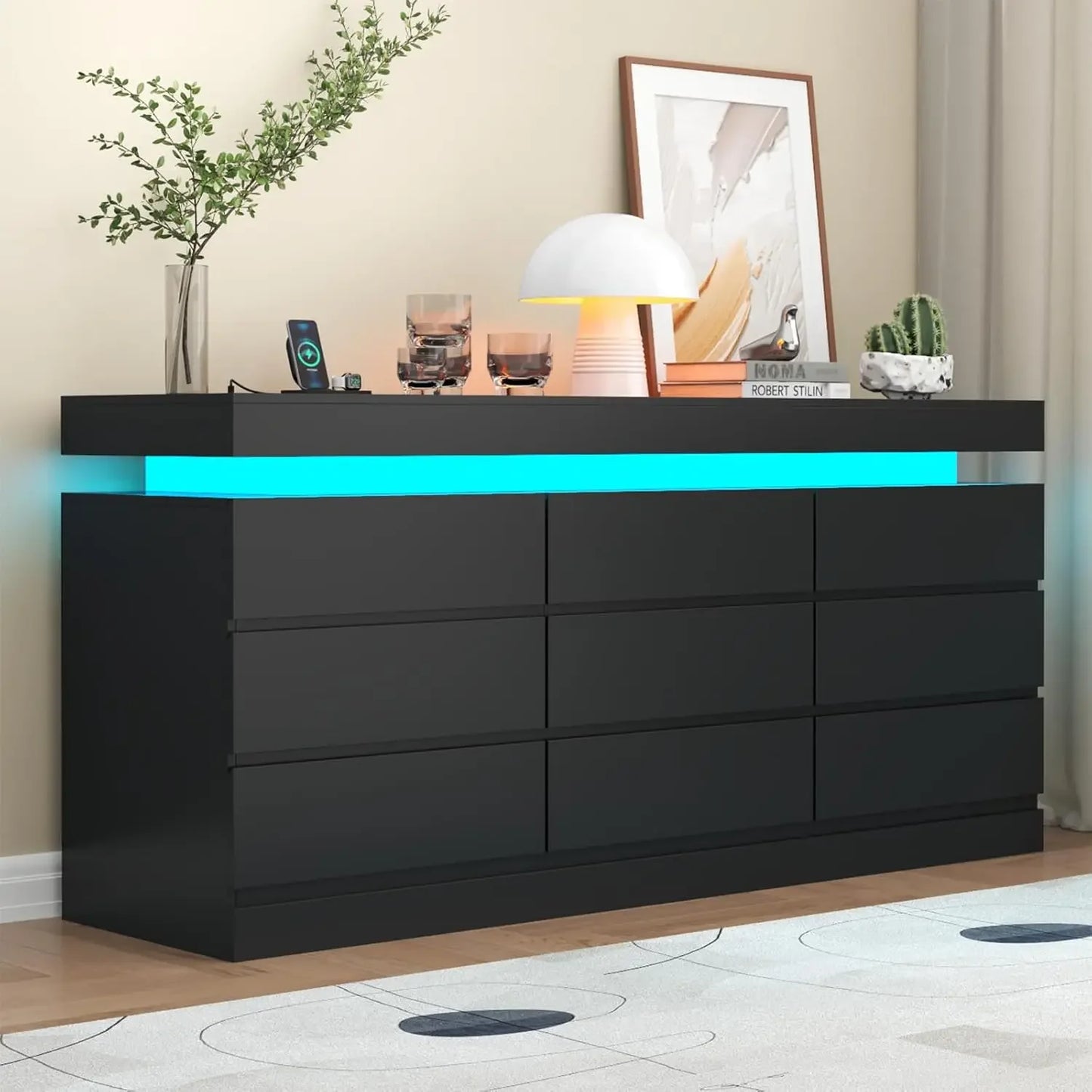 Drawers for Closet, Double Wide Drawer Organizer Cabinet for Bedroom, Living Room