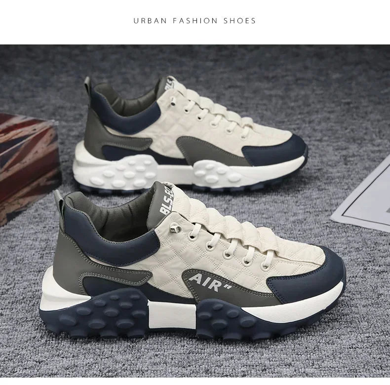Stylish Men's Vulcanize Shoes for Leisure and Running Casual Sneakers