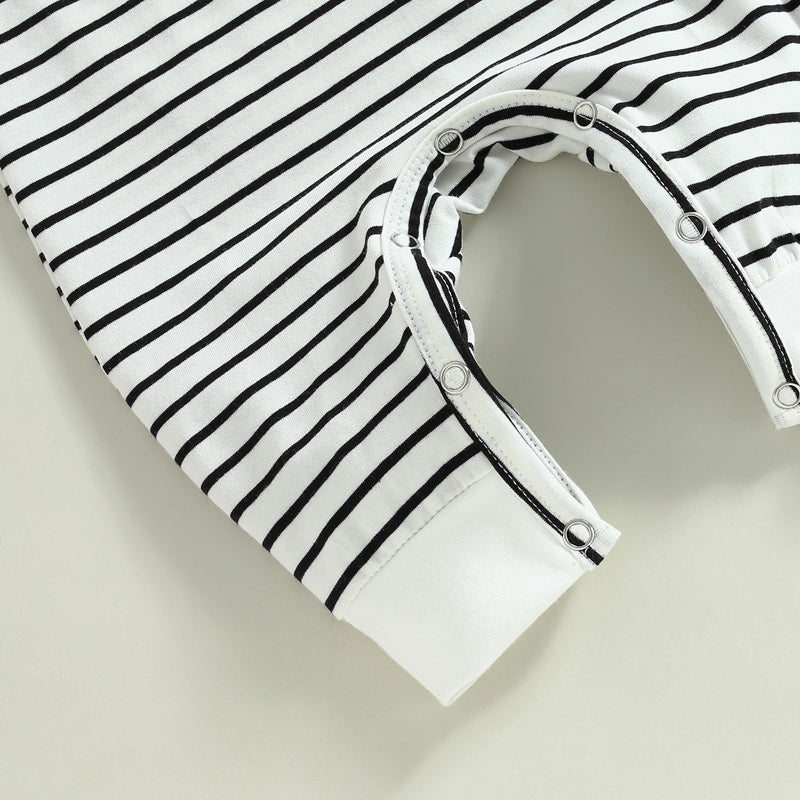 Lioraitiin 0-18M Newborn Baby Boys Summer Jumpsuit Round Neck