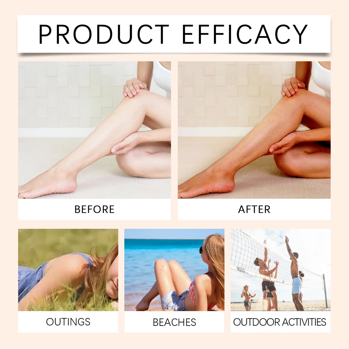 Summer Self-tanning Mousse Helps Natural Tan Wheat-colored Bronze Skin Dark
