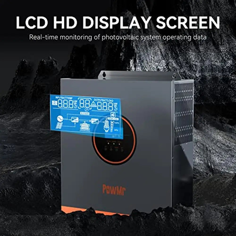 5000W Hybrid Solar Inverter Charger 48V DC 110V AC MPPT Controller LCD Display