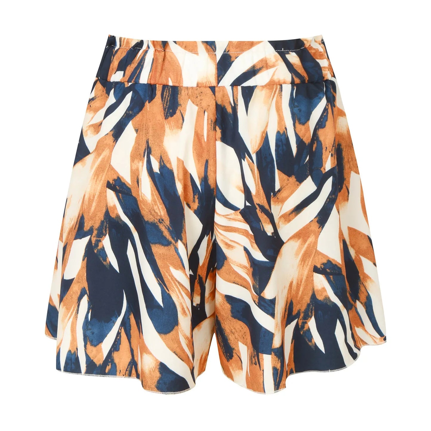 Women Summer Shorts Floral Print Drawstrings Elastic Waist Bohemian