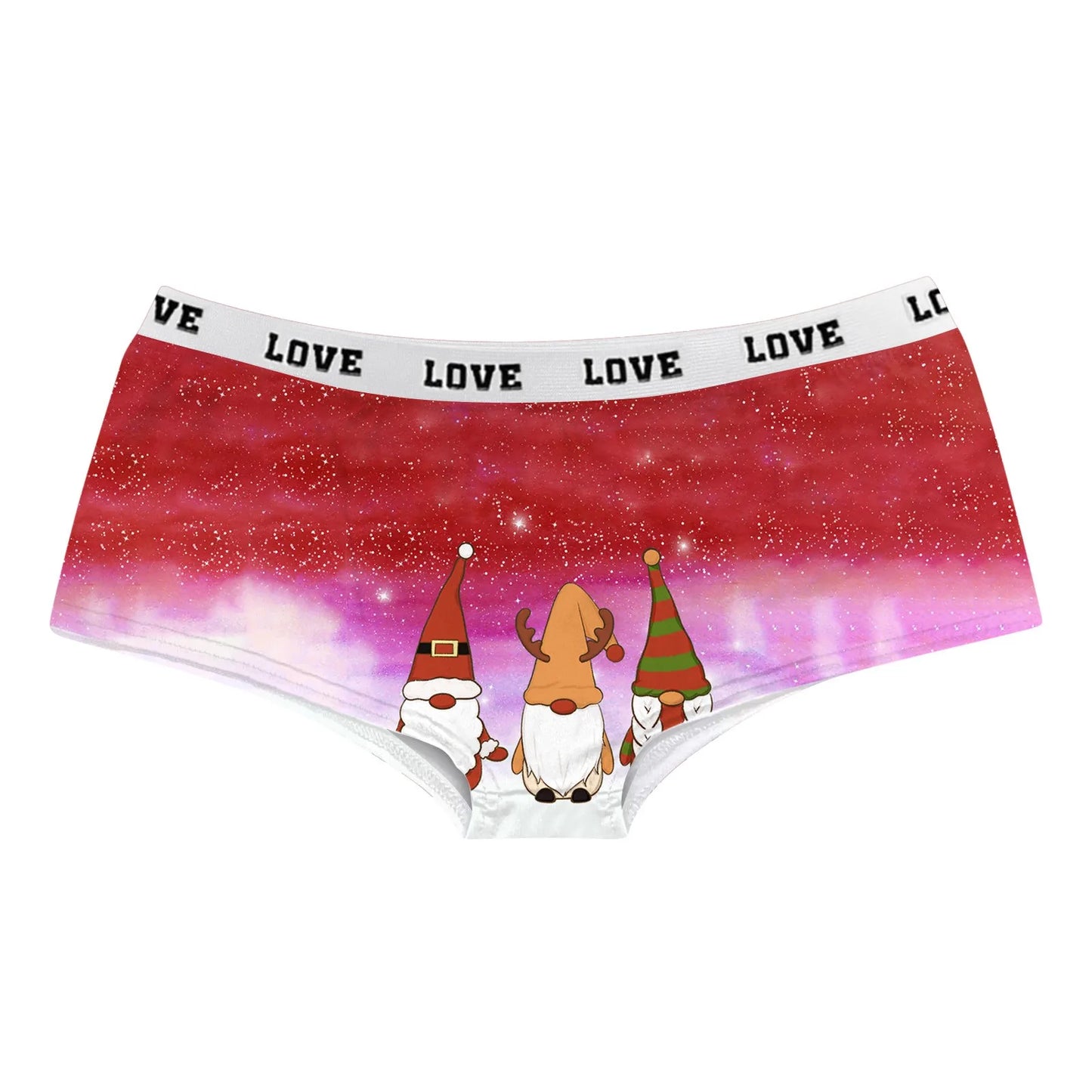 Women'S Underwear Plus Size Cheeky Womens Christmas Print Shorts Funny Boxer Brief Underwear Ropa Interior Sexy Mujer 2024