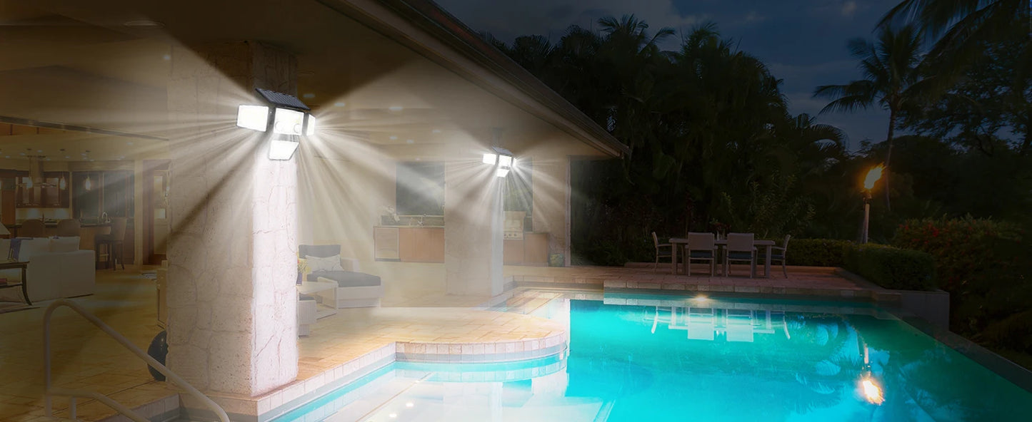 Solar Outdoor Lights - 3000LM 188 LED Motion Sensor Lights Solar