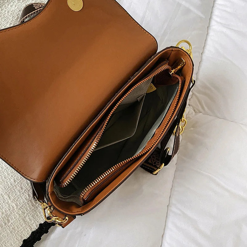 Fashion Women'S Saddle Bag Elegant Ladies Top Handbag Large Capacity