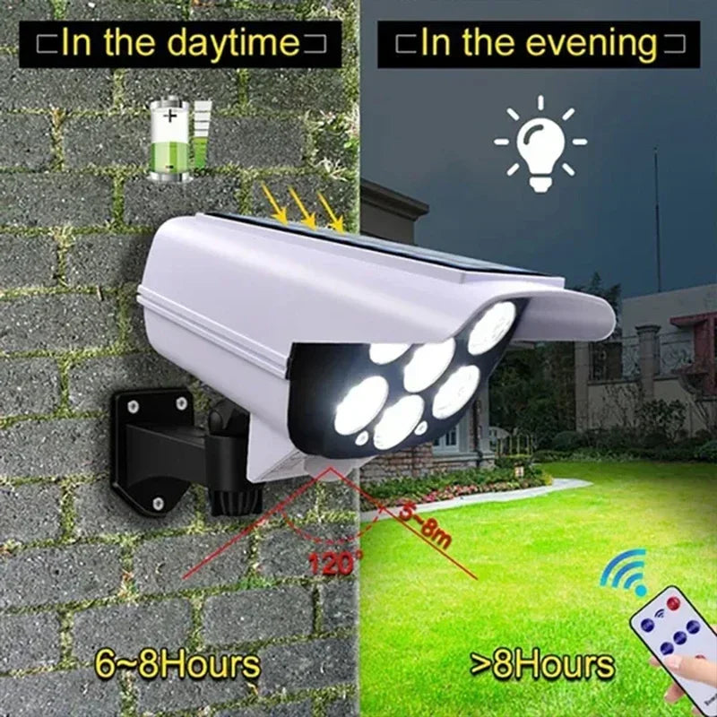 77LED Solar Light Simulation Security Dummy Camera Motion Sensor Outdoor