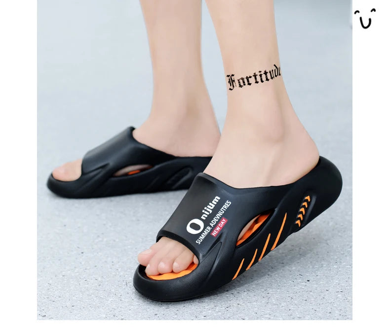 Men Massage Slippers Slides Indoor Outdoor Sandals Beach Casual