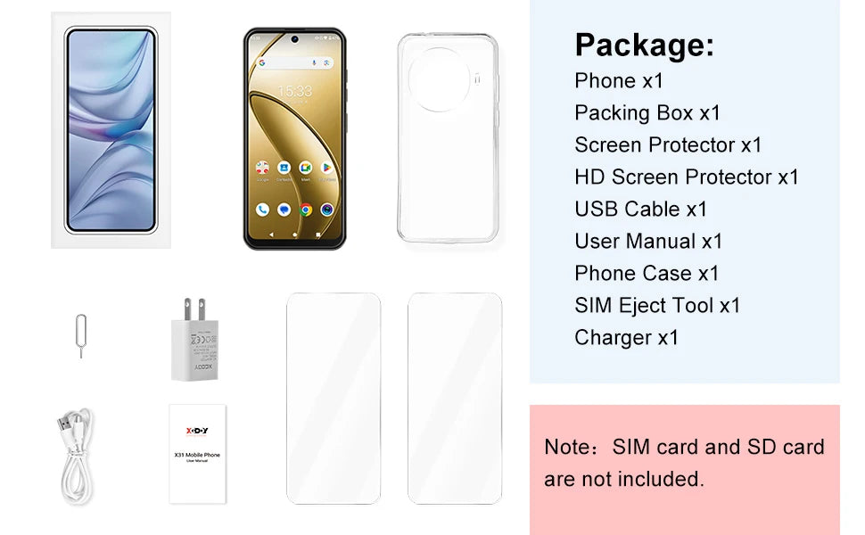 XGODY X31 New,Cell phone,6.5 inch,3GB RAM,64GB ROM,Smartphone Android,
