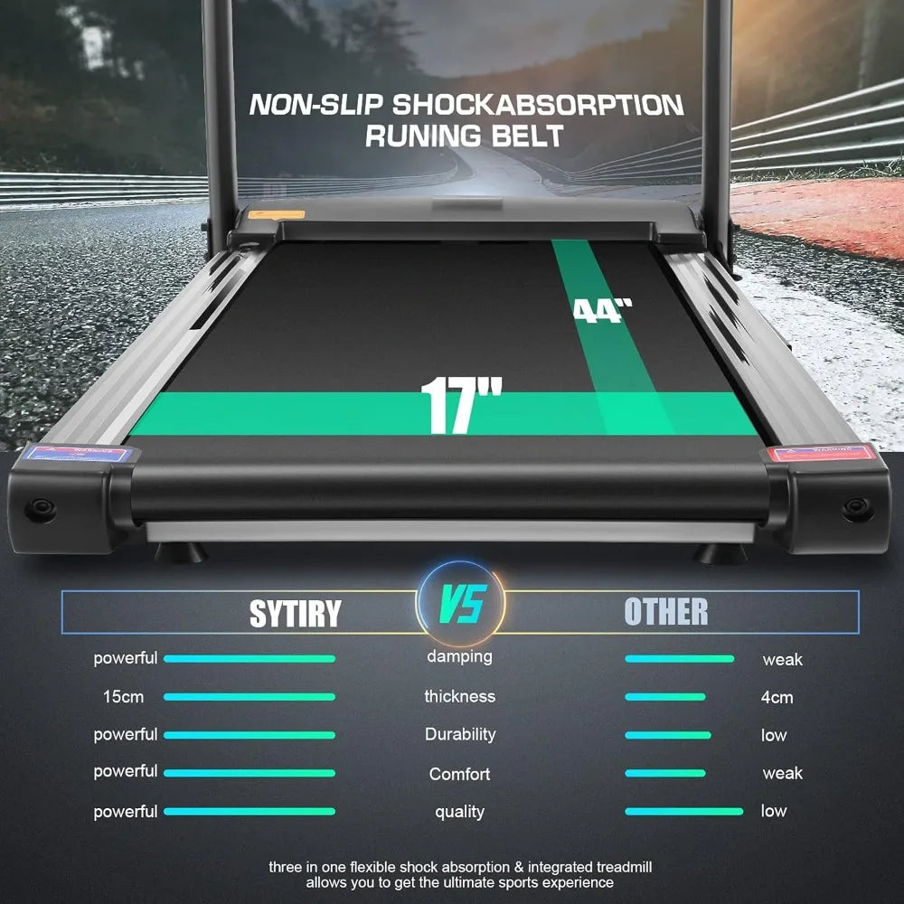 Treadmills with TV Screen and WiFi, Smart Folding Treadmill Machine, 3D Virtual Sports Scene