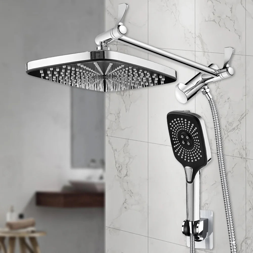 Shower Head Combo with Extension Arm Bathroom Shower Faucet Set Handheld