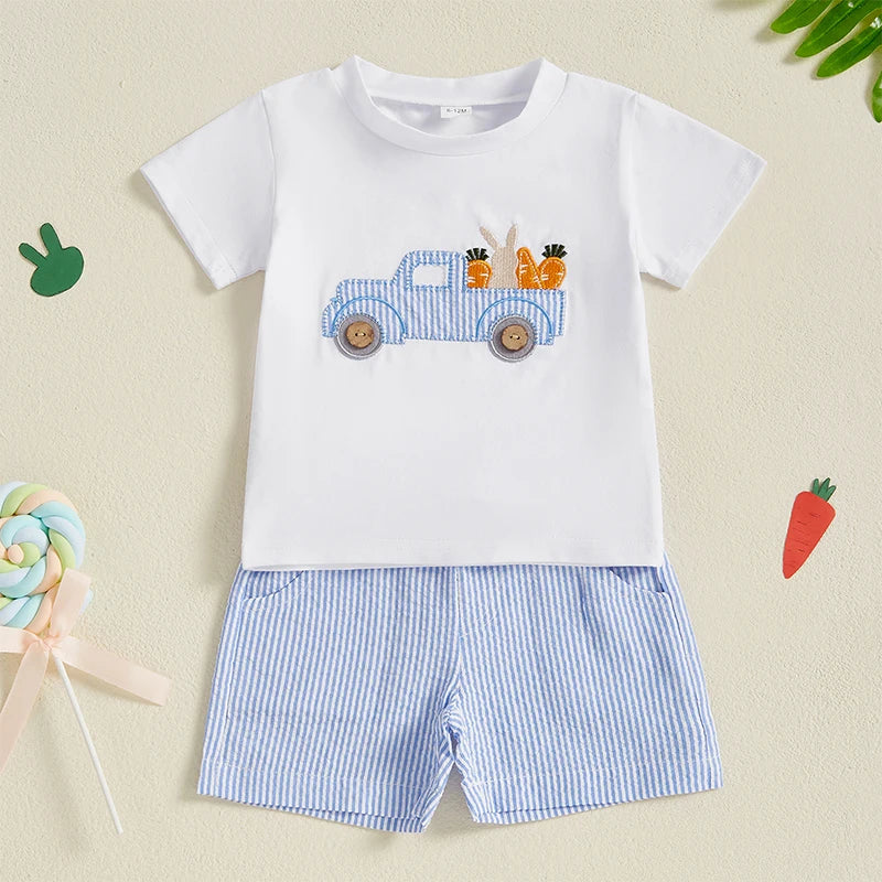 3Pcs Baby Girl Easter Outfits Long Sleeve Bunny Print Top Pants