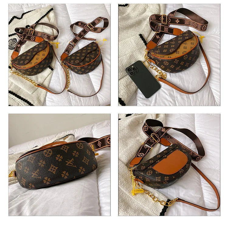 Fashion Women'S Saddle Bag Elegant Ladies Top Handbag Large Capacity