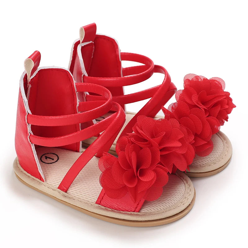 Summer Cool Baby Girl Sandals Fashion Newborn Sandal Idyllic Flower Soft Anti-slip