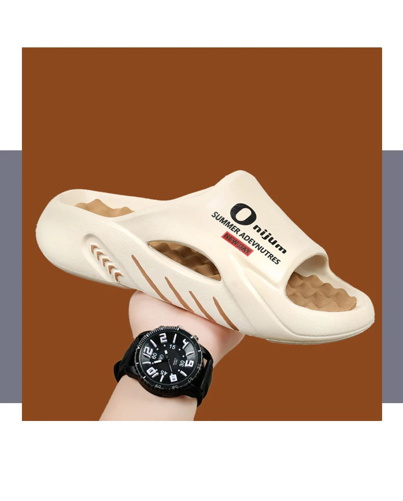 Men Massage Slippers Slides Indoor Outdoor Sandals Beach Casual