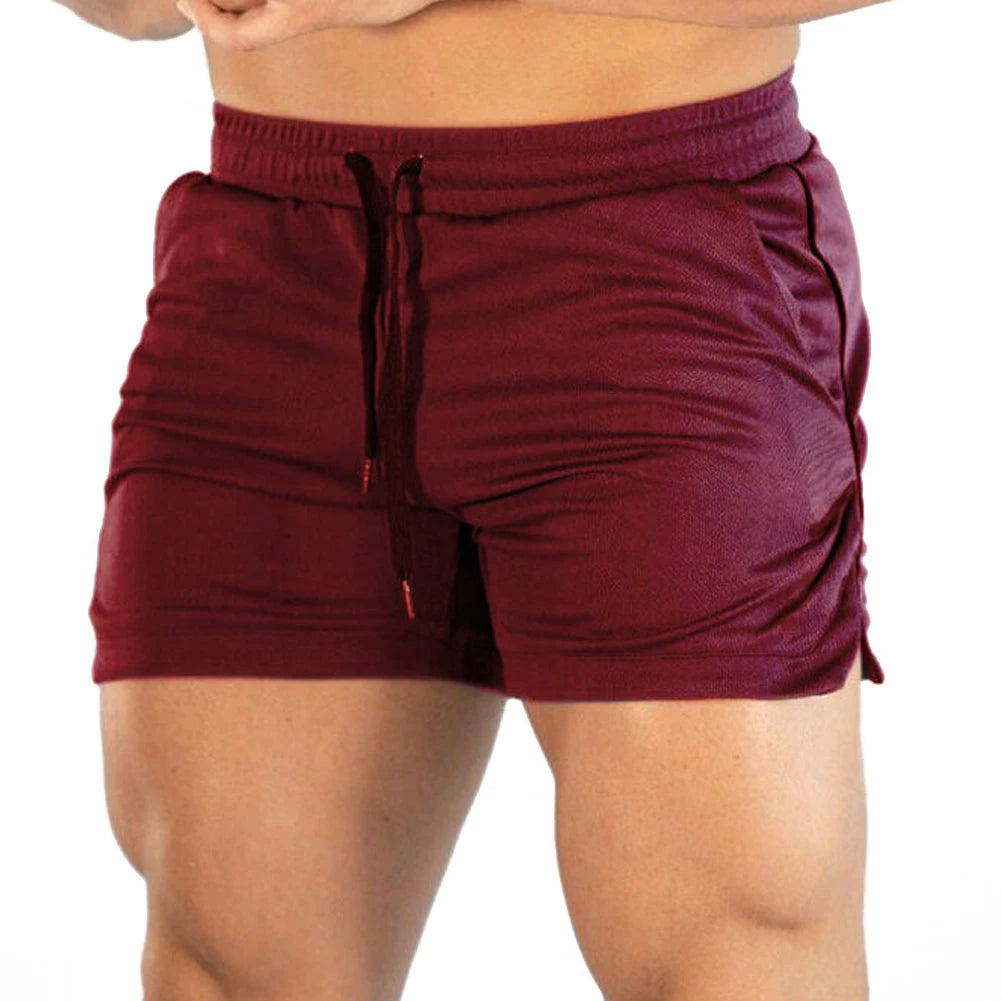 Men s Athletic Shorts Breathable Gym Running Shorts with Drawstring