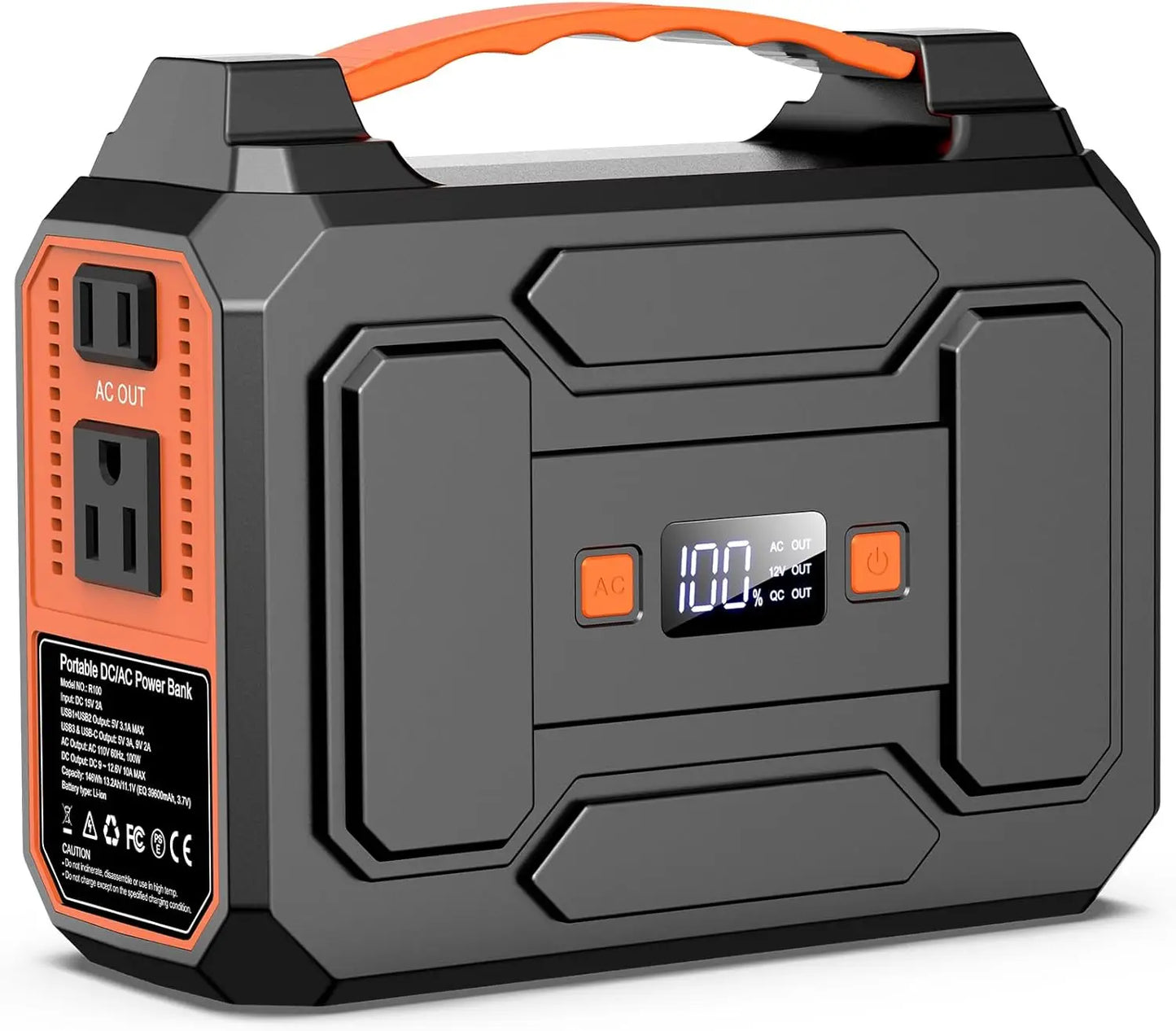 table Power Station Bank 146Wh 200W Peak(100W Rated), Solar Powered Power