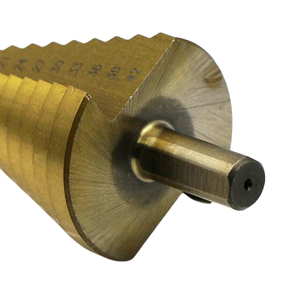 1Pcs 4-42 Mm Titanium Coated Step Drill Bit HSS Wood Metal High Speed