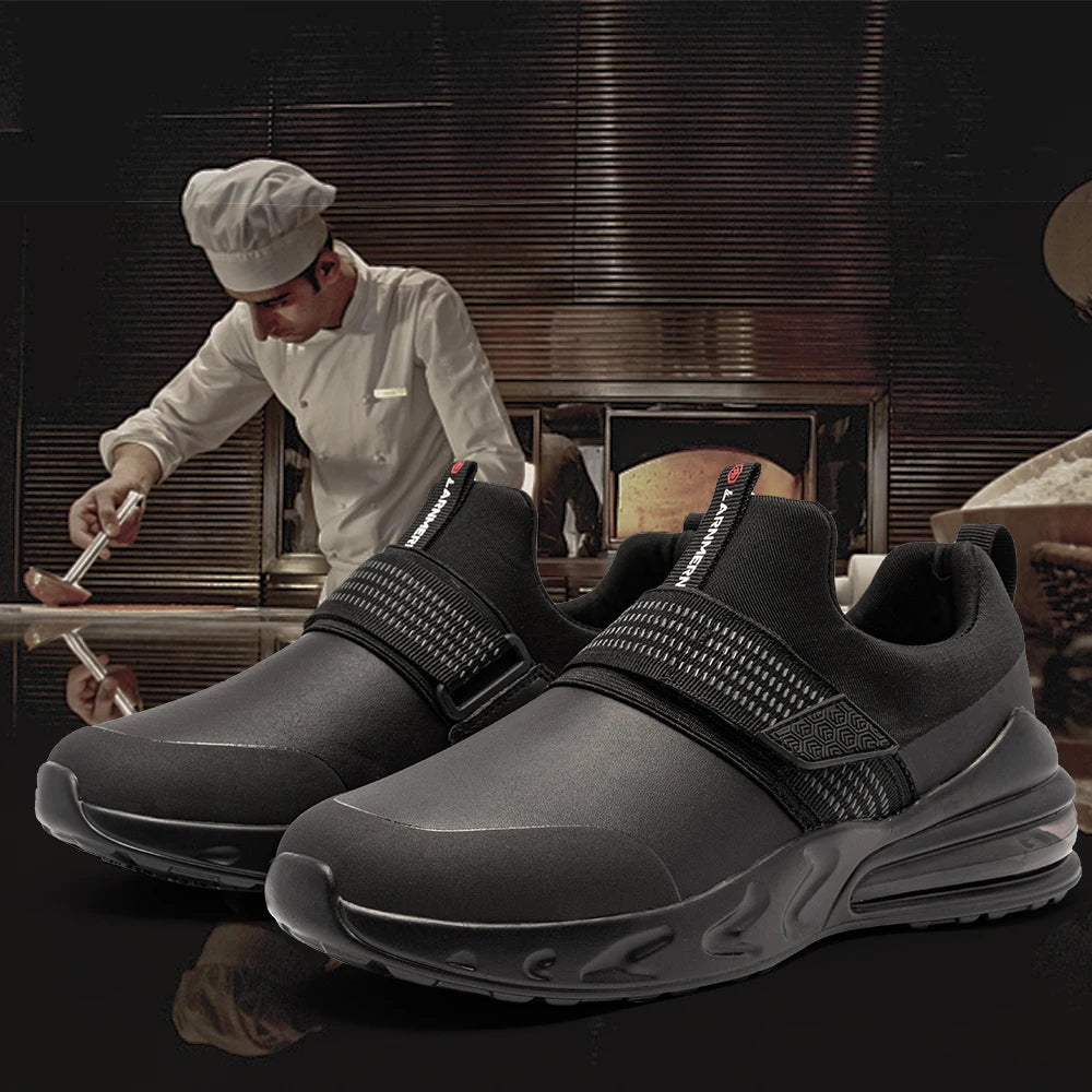 LARNMERN Waterproof Chef Shoes for Men SRC Slip Resistant Restaurant
