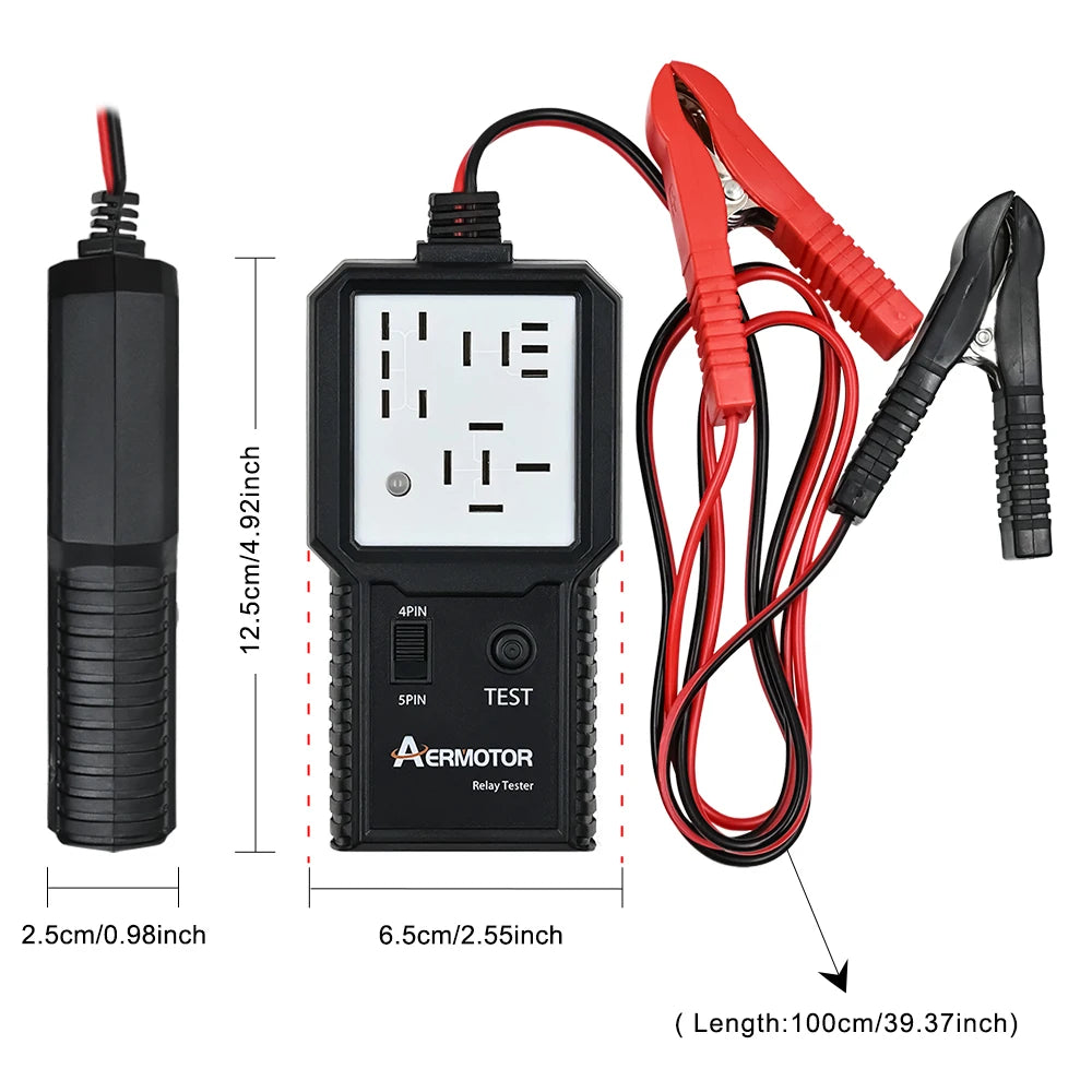 Aermotor 12-24V Car Relay Tester Electronic Automotive Relay Detector Auto Battery