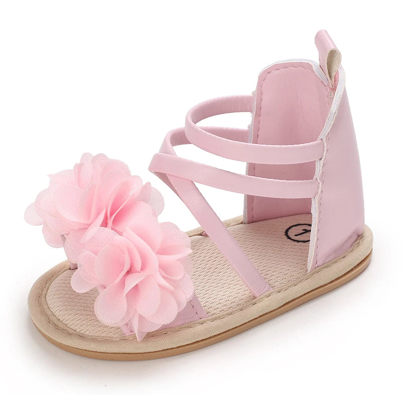 Summer Cool Baby Girl Sandals Fashion Newborn Sandal Idyllic Flower Soft Anti-slip
