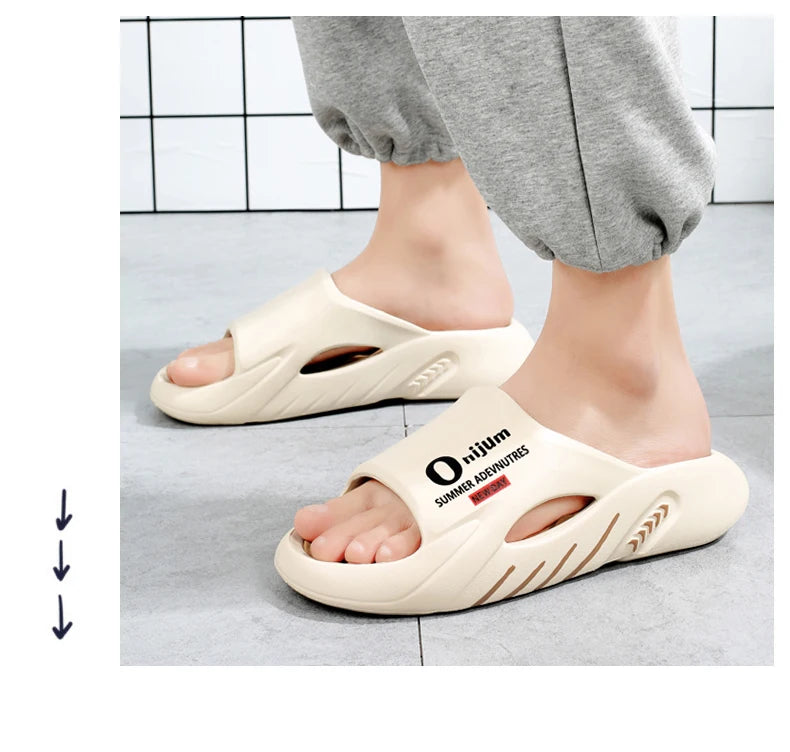 Men Massage Slippers Slides Indoor Outdoor Sandals Beach Casual