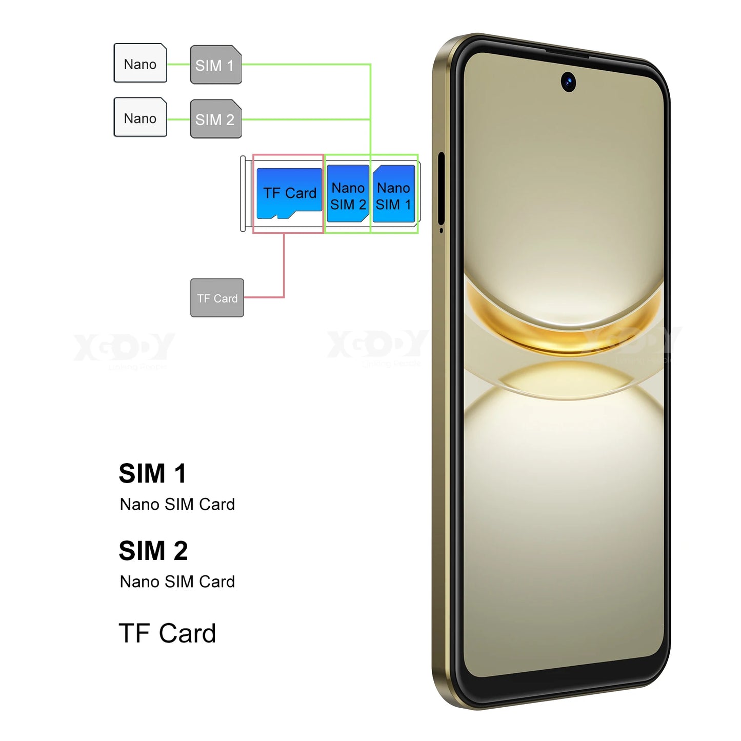 XGODY X31 New,Cell phone,6.5 inch,3GB RAM,64GB ROM,Smartphone Android,